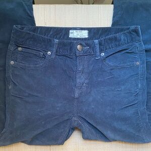 Free People Navy Blue Corduroy Skinny Pants Size 27